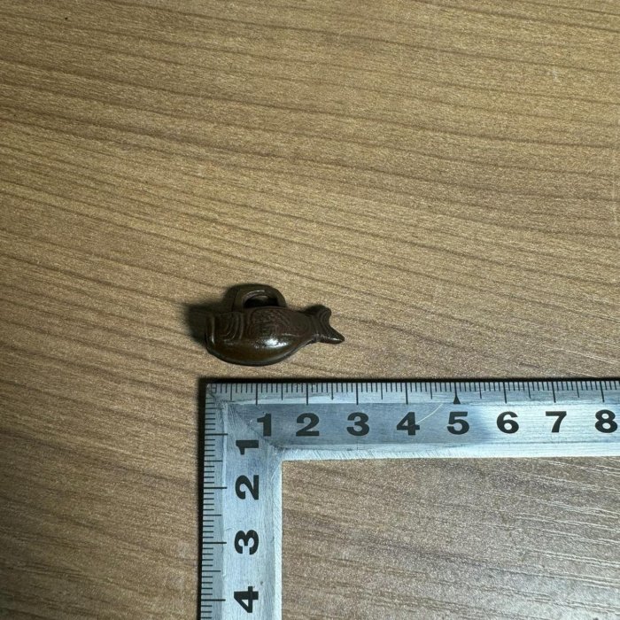 老銅器魚型鈴鐺全手工雕包漿自然沁色皮克老辣銅質非常漂亮品相完整【藏