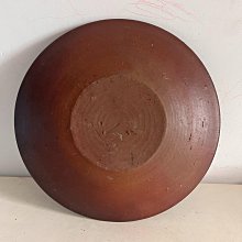 嚴選日本備前燒名家三村陶伯32.5cm果子缽，裸燒天然松木油脂釉，軟化