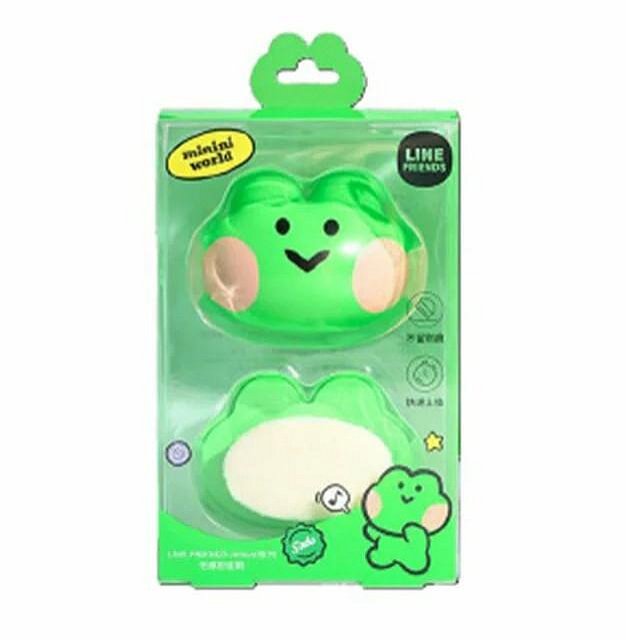屈臣氏造型粉底刷 (LINE FRIENDS minini)青蛙造型粉底刷附蓋子