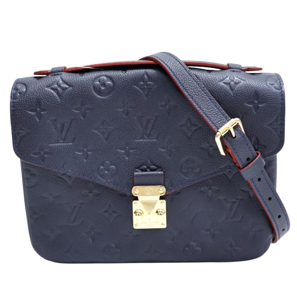 LOUIS VUITTON LV 路易威登 Pochette Metis 兩用包 藍色 原花壓紋牛皮 M44071 【二手名牌BRAND OFF】