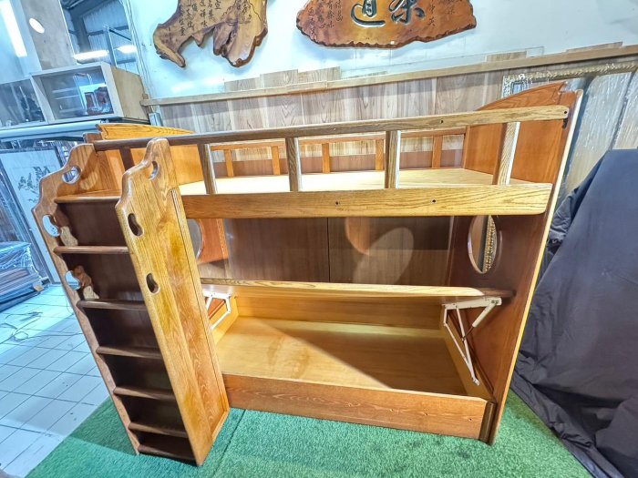 實木上下床 掀床 收納床 子母床 單人床 雙人床 上下舖 兒童床 小孩床 雙層床 床組 實木床架 A7451晶選二手