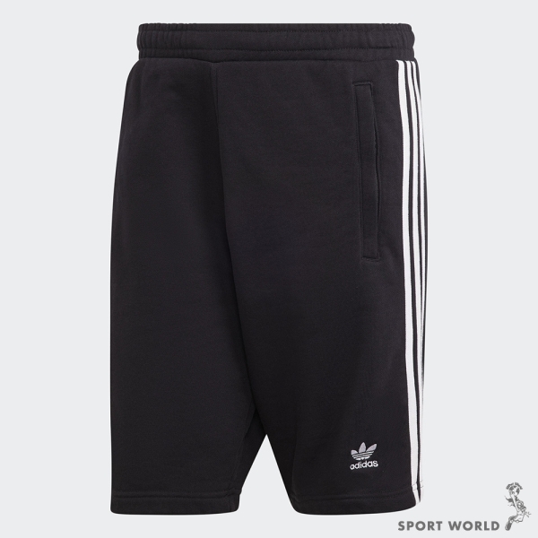 Adidas 男裝 短褲 拉鍊口袋 棉 黑【運動世界】IA6351