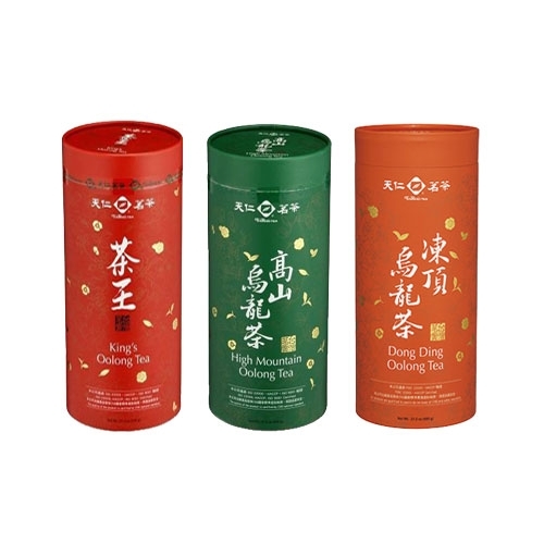 天仁茗茶台灣茗賞茶罐裝系列(茶王/高山烏龍茶/凍頂烏龍茶)(600G/罐