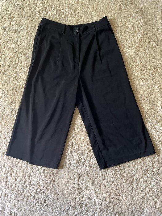 ❤️ 【MOMA】黑 女長褲 OL 女寬褲 40 腰圍31 32 聚脂纖維 8分褲 9分褲 女高腰褲