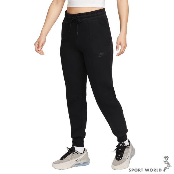 【下殺】Nike 女裝 長褲 科技棉 縮口 拉鍊口袋 Tech Fleece 黑【運動世界】FB8331-010