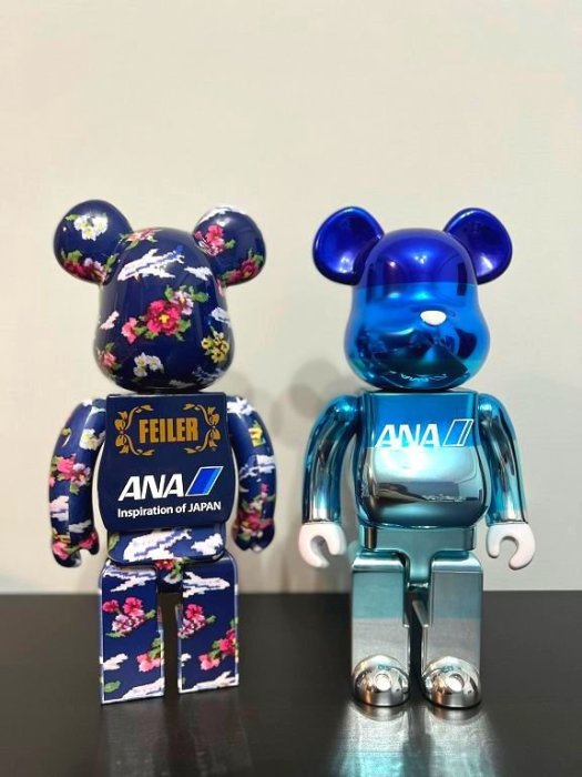BE@RBRICK - FEILER × BE@RBRICK for ANA BLACK全新ANA x FEILER x BE@RBRICK庫柏力克熊100%+400%全日空