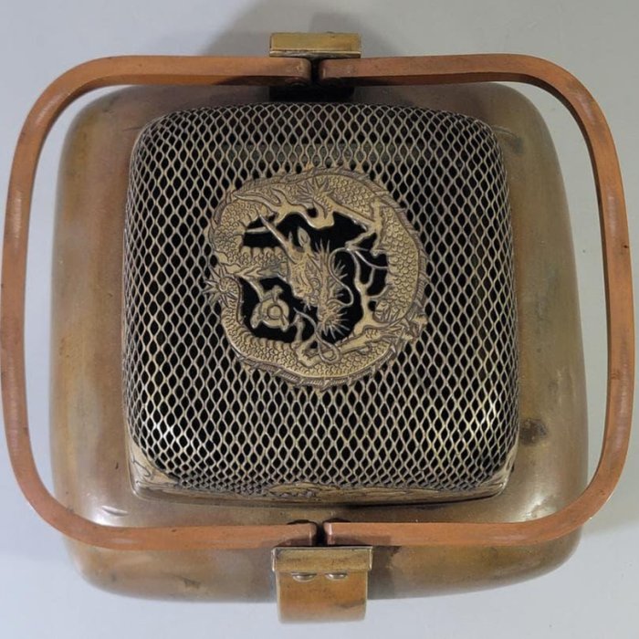 古銅龍透空火屋手炙香爐時代物DT624 | Yahoo拍賣