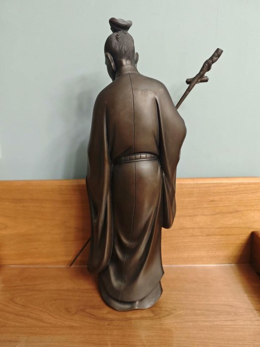 嚴選銅制東方朔雕像，40公分高細節生動，重量驚人適合收藏東方朔銅雕