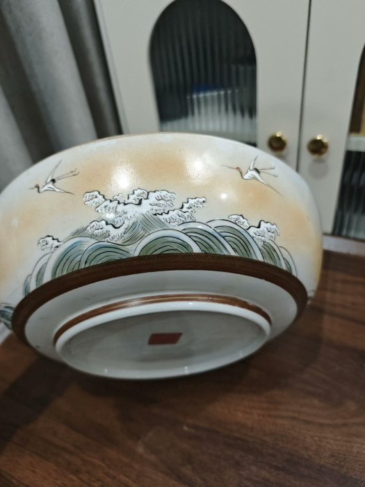 九谷燒湯吞茶碗，30cm日本古美術復原嚴選，京燒特色窯變。 九谷燒京燒