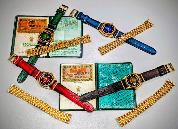（4支不分售/拍賣會等級/漸層四色鑽面！ ）ROLEX 勞力士 Day-Date 18038 非 18238 118238