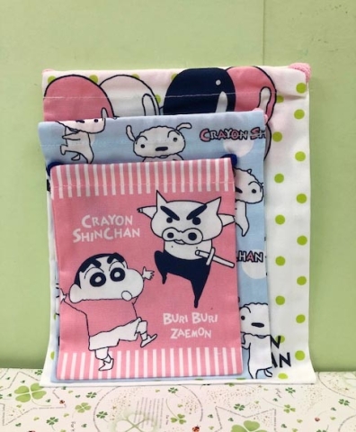 【震撼精品百貨】蠟筆小新 Crayon Shin-chan~小新束口袋3入-豬#55550