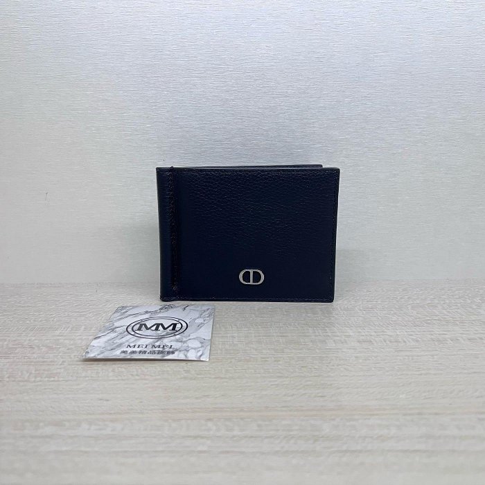 30年老店 現貨 DIOR CD 皮革 短夾 6卡 鈔票夾 黑色 男夾 2ESBH069