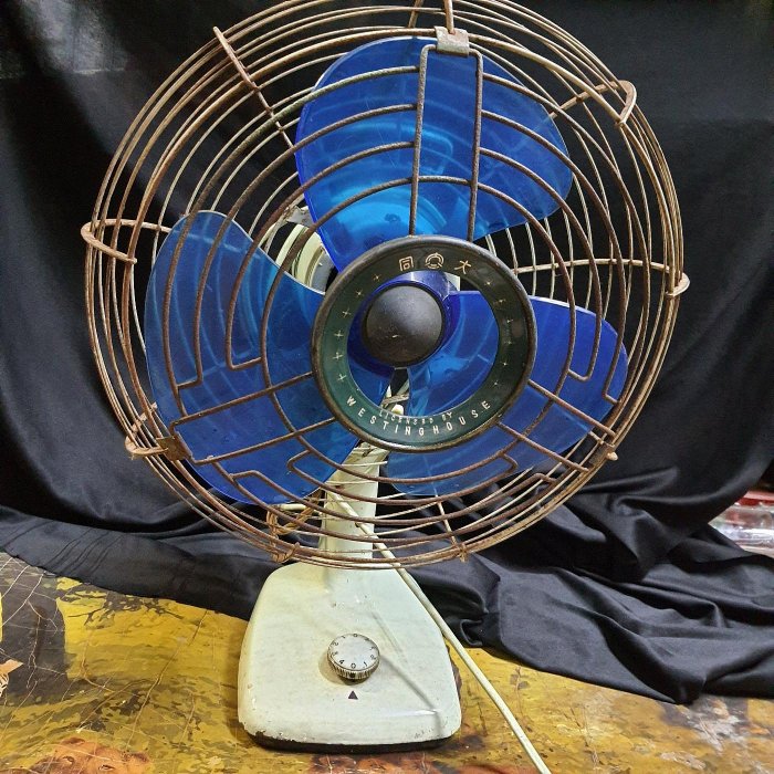 大同12吋古董電扇擺頭段速正常無雜音