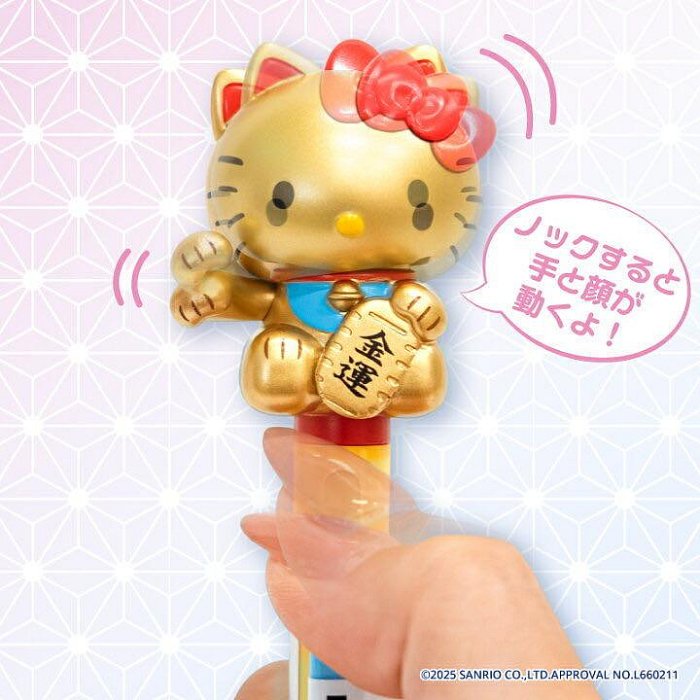 ＊日式雜貨館＊日本限定 三麗鷗 Hello kitty 搖擺原子筆 開運 招財 原子筆 KITTY搖擺公仔原子筆 金色 白色 黑色 限量發行