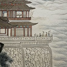 溥儒山水樓閣立軸，紙本尺寸136.34厘米，品相完好畫面構圖精妙，遠山近