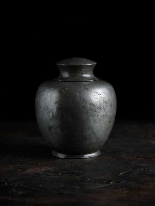 古錫 錫製 茶缶 茶入 唐物 清代 錫製茶器急須茶入茶托三品箱入錫半作品三寶堂茶道具專門店
