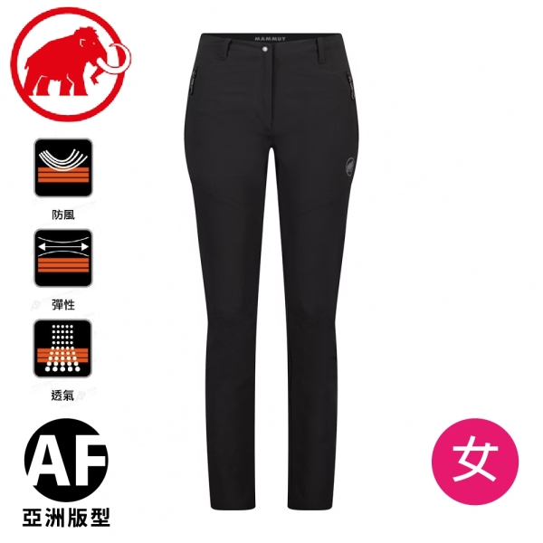 【MAMMUT 瑞士 Trekkers 3.0 SO Pants AF 女長褲《黑》】1021-00811/健行/防潑水