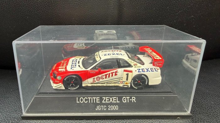 LOCTITE ZEXEL EBBRO Nissan GTR R34 JGTC 2000 賽車模型紅白配色合金