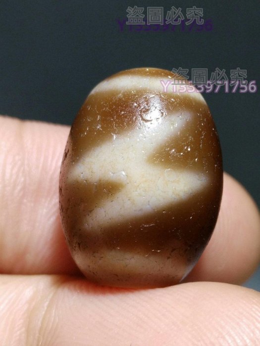達洛五眼閃電天珠寓意很是特殊稀少開片到肉高糯質地老肉達洛天珠完全