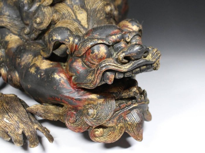 香炉狛犬・古銅・鍍金・絡み獅子| Yahoo拍賣