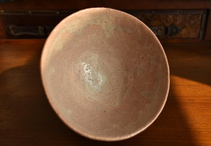 嚴選日本長沢窯萩燒抹茶碗，作者原田隆峰親制（1932年出生），尺寸