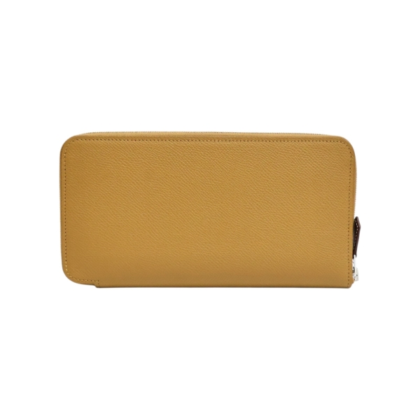 HERMES 愛馬仕 芝麻色 Epsom牛皮 Silk in Long 拉鍊 長夾 Z刻 【二手名牌BRAND OFF】