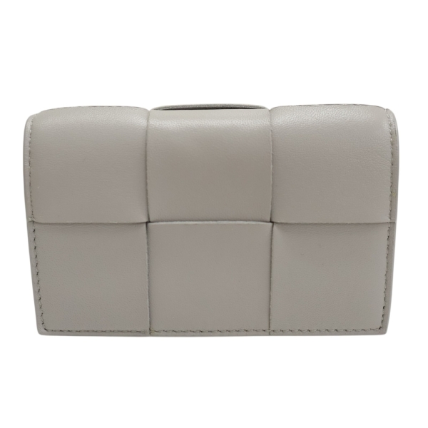 BOTTEGA VENETA BV 寶緹嘉 灰色 羊皮 Cassette Business 卡片包 【二手名牌BRAND OFF】