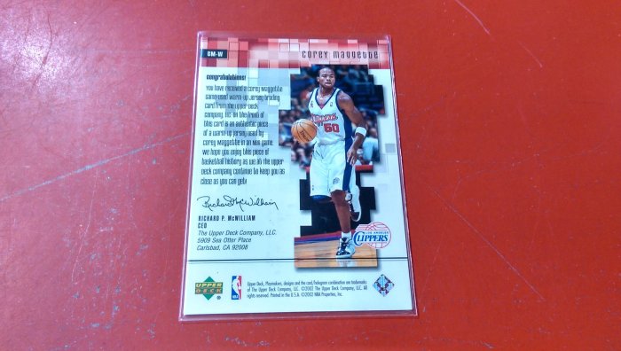 Corey Playmaker 機N】01-02 PlayMakers Limited【Corey Maggette】Player's Club Warm Up球衣卡 283 ...