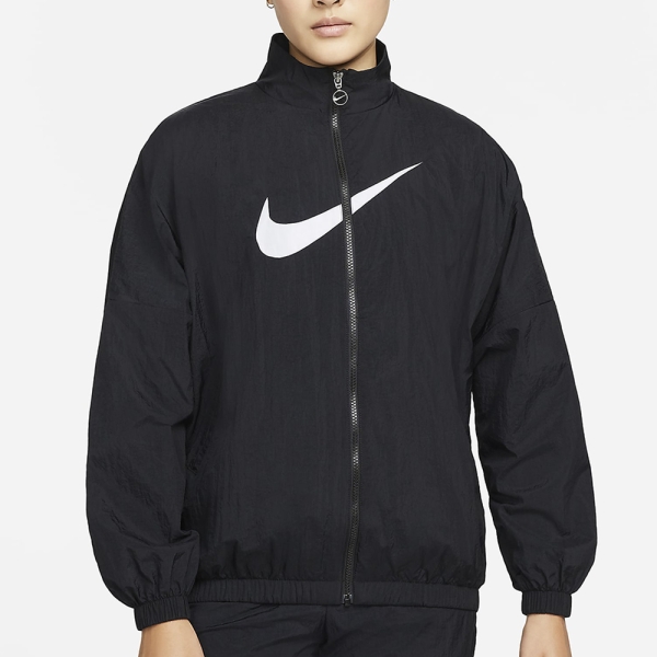 kith nike big swoosh quarter zip black