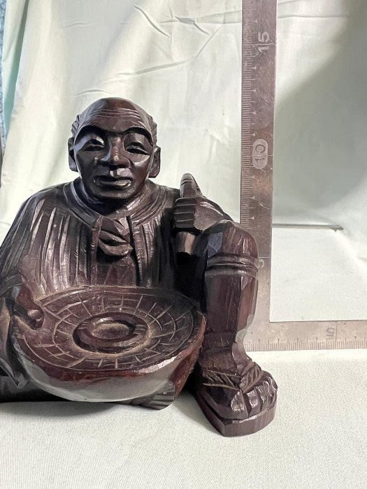 木雕像農夫像坐像| Yahoo拍賣