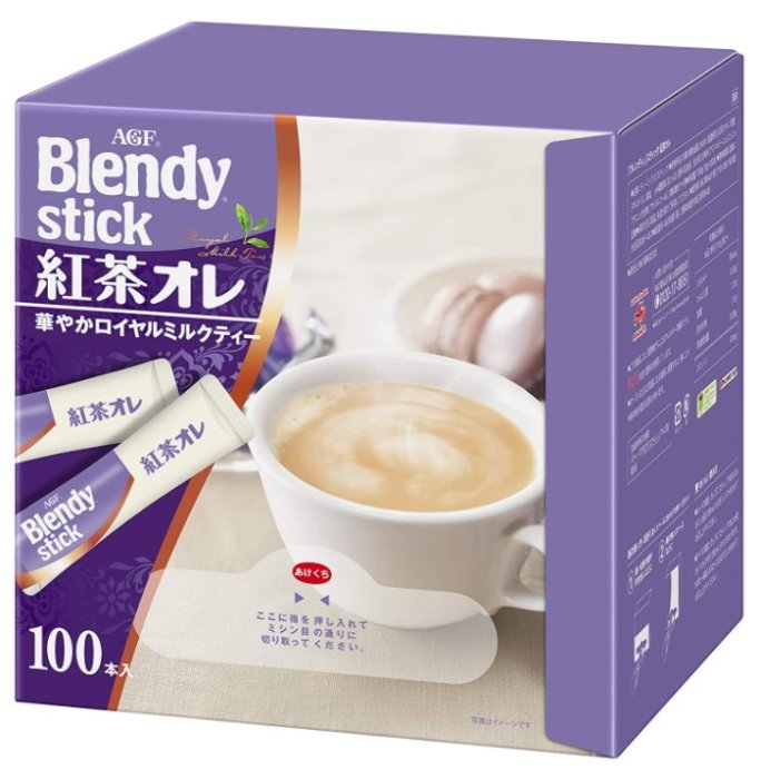 《FOS》日本 AGF Blendy (100入) 紅茶歐蕾 皇家 奶茶 即溶沖泡 上班族 女生 下午茶 熱銷 限定