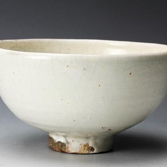 日本人間國寶原清最上位作粉引冰釉茶碗抹茶碗展覽級收藏茶器茶具日本