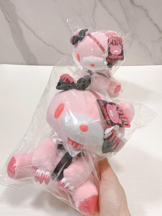 ＊日式雜貨館＊日本 GLOOMY BEAR 暴力熊 黑白熊 眼罩血粉熊 熊 血粉熊 愛心眼罩暴力熊  拼色暴力熊 16公分