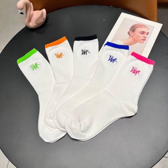 迪奧 Dior 純棉 中筒襪 運動襪