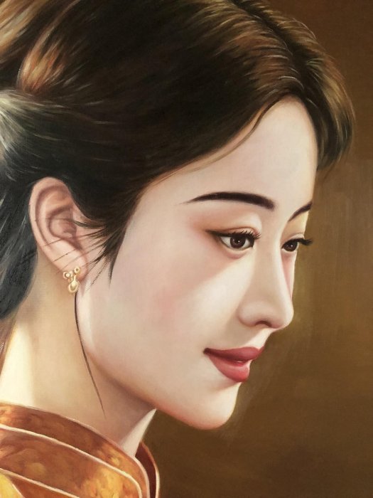 嚴選冷軍Signature大師級人物油畫，典藏尺幅100x70cm，推薦收藏精品