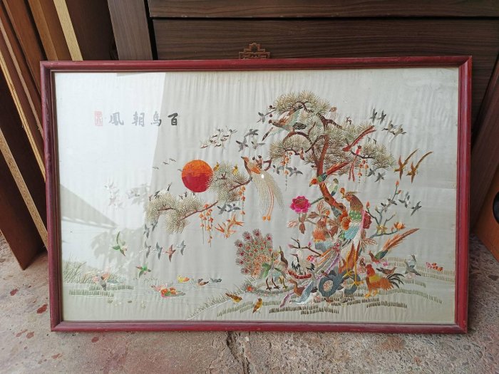 ミニチュア屏風　百鳥朝鳳 ミニ屏風 杜若(かきつばた)紅梅図 美人画 手習い 送料無料 ミニ