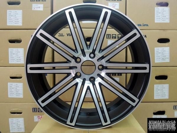 【CS-356】全新鋁圈 類VOSSEN CV4 18吋 5孔114.3 / 5孔100 / 5孔108 / 5孔112 / 5孔120 前後配 黑底拋光面