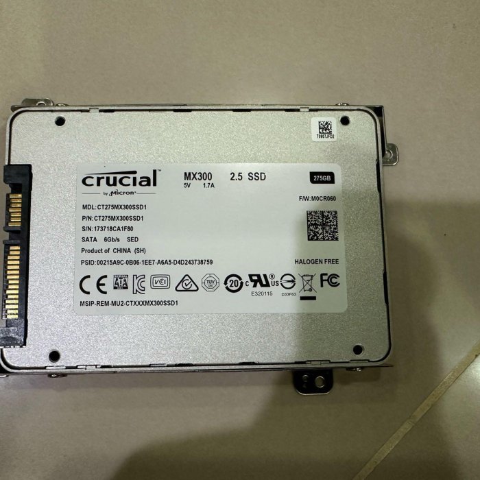 二手良品Micron Crucial MX300 275GB SSD M2 固態硬碟| Yahoo拍賣