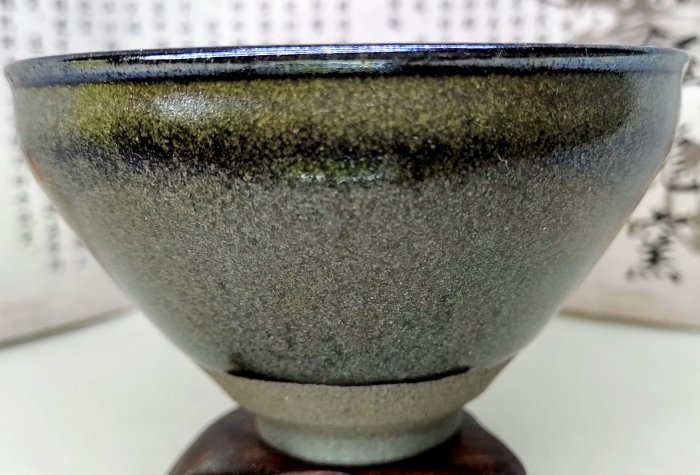 建盞閣}青鈺龍窯柴燒名家-任峰老師，精品茶末灰貝-束口建盞天目