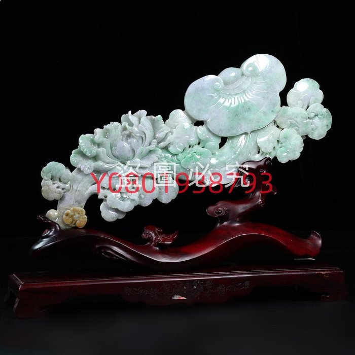 086 天然翡翠 上質翡翠細作 花卉 擺件 置物 淘宝 新品发布- 香港星翠 