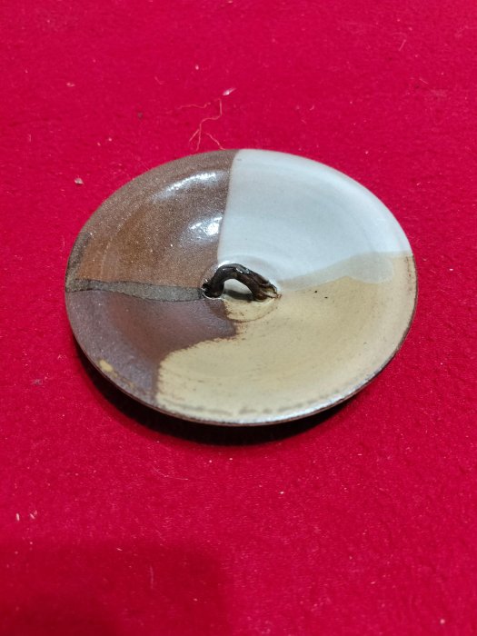 北溟居古美術】日本茶道具陶水指(出清價,內有施釉,附布套,原裝木箱952g