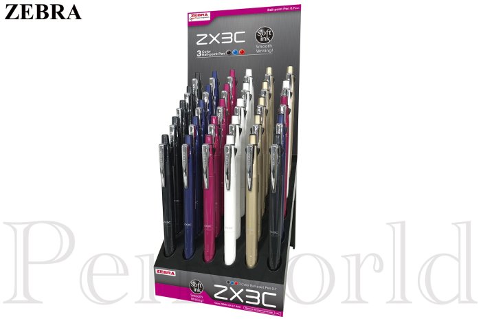 Penworld】 ZEBRA斑馬B3AZ15 ZX3C三色原子筆| Yahoo拍賣