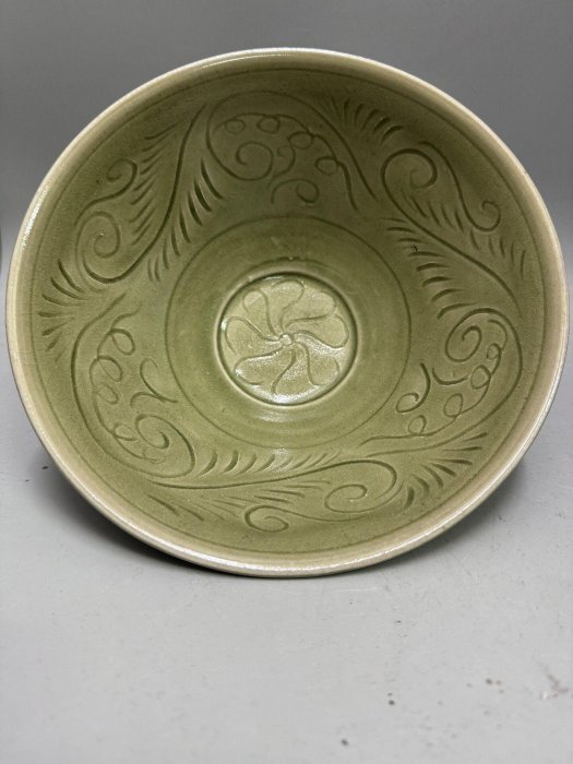 耀州鬥笠碗刻花碗陝西北宋翠青釉| Yahoo拍賣