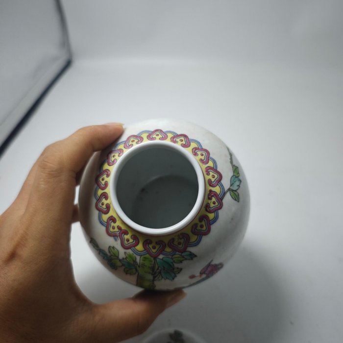 嚴選日本回流景德鎮粉彩鳳穿牡丹茶葉罐口創匯時期手繪精美粉彩瓷器茶葉