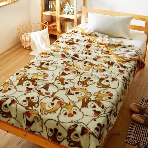 【震撼精品百貨】Chip N Dale 奇奇蒂蒂松鼠~日本DISNEY迪士尼 奇奇蒂蒂單人毛毯140x200cm(多頭滿版)*78744