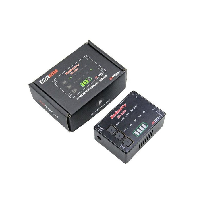 5Cgo【批發】Infinity花牌AT680 lipo鋰鐵鎳氫平衡充電器 2-6S充電器80W 含稅代購t683621022442