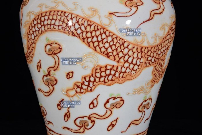 明瀝粉描金龍紋梅瓶33*19m450998 青花琺瑯彩五彩二手【古雲】 | Yahoo拍賣