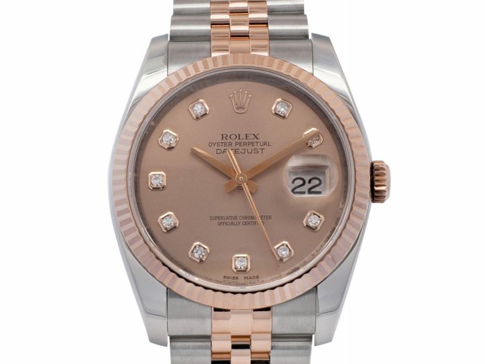 【JDPS 御典品 / 勞力士專賣】ROLEX錶116231 經典日誌 中玫瑰金 自動 包檯十鑽 附盒證 編號:T800