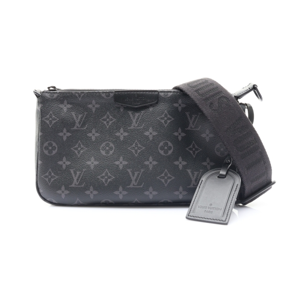 LOUIS VUITTON LV 路易威登 Pochette Accessoire XL 斜背包 黑色 原花帆布 M11741 【二手名牌 ...