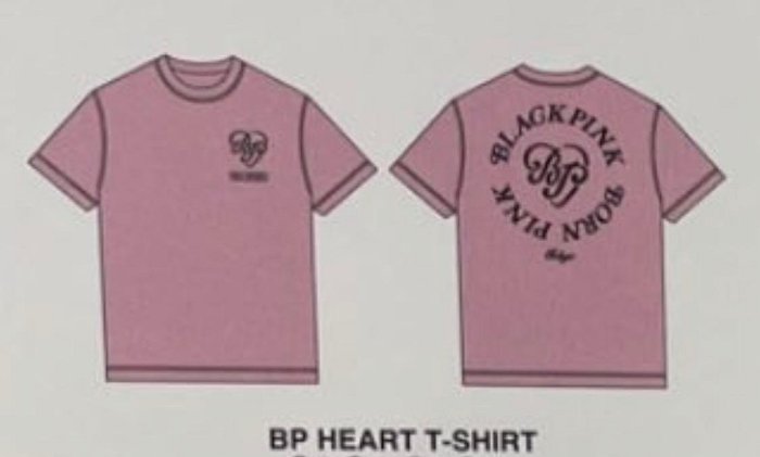 アイドル BLACKPINK HEART T-SHIRT TOKYO BLACKPINK x VERDY 聯名款BP HEART T-SHIRT BORN PINK TOKYO